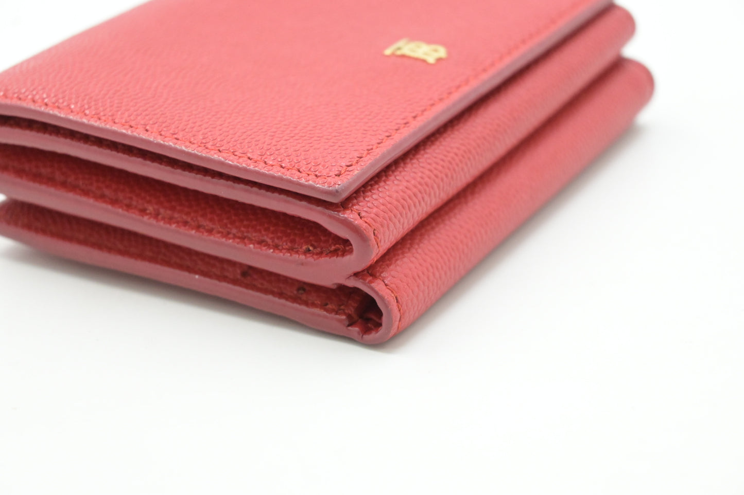 Burberry Trifold Wallet in Red Leather