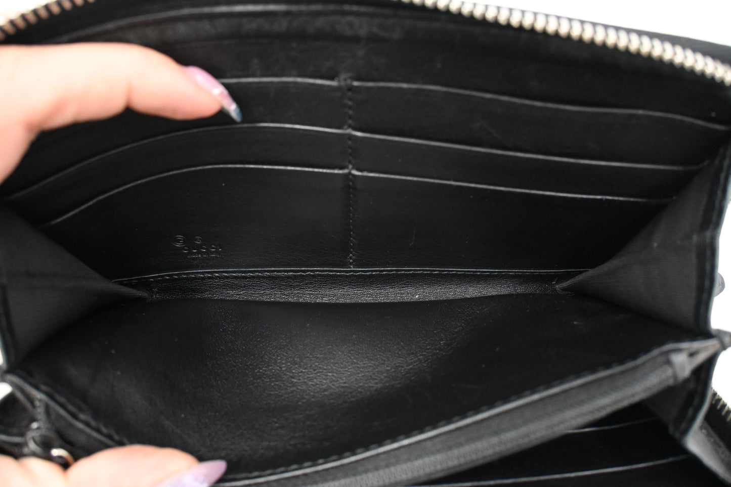 Gucci Long Wallet in Black Microguccissima Leather