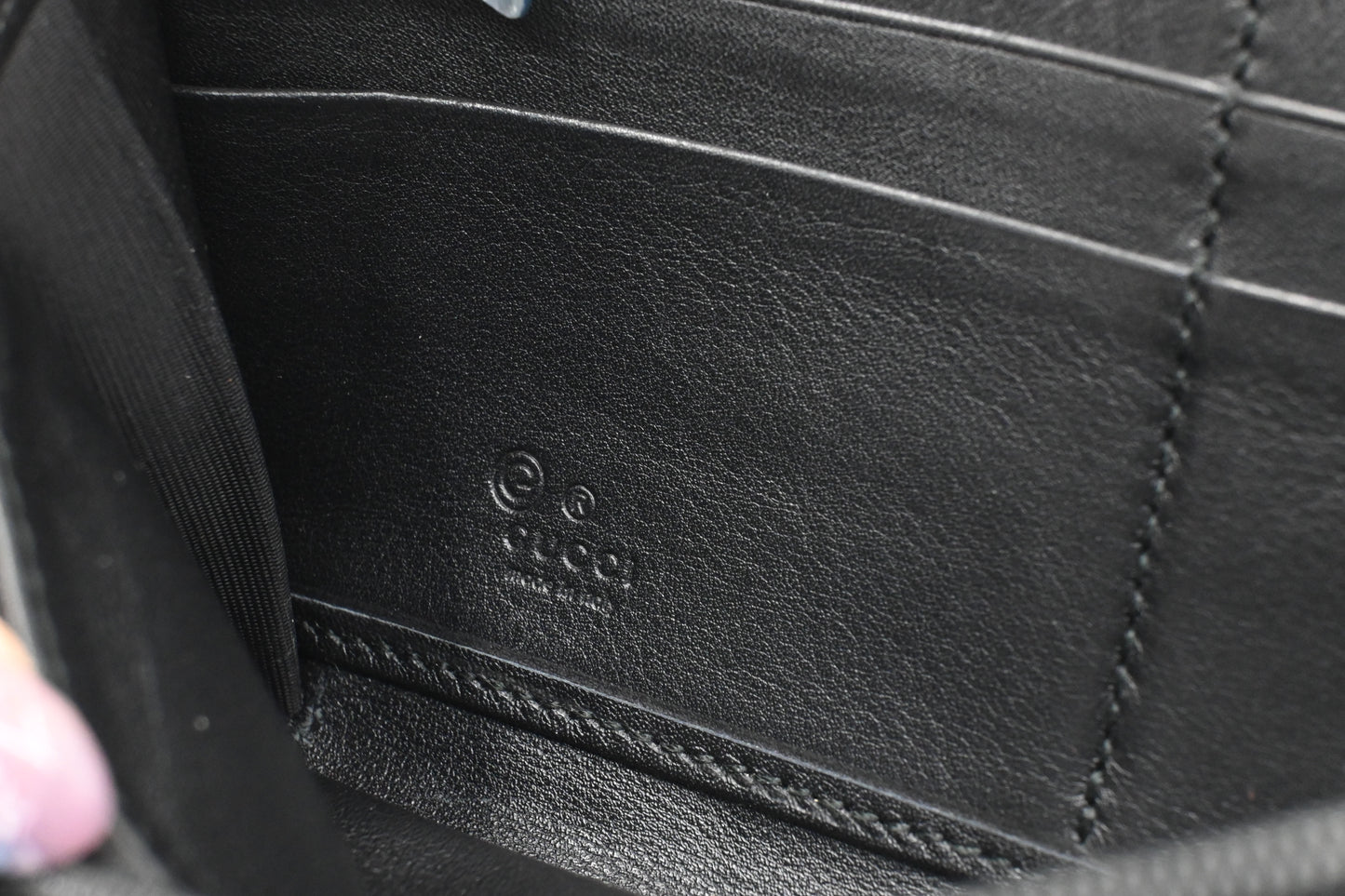 Gucci Long Wallet in Black Microguccissima Leather