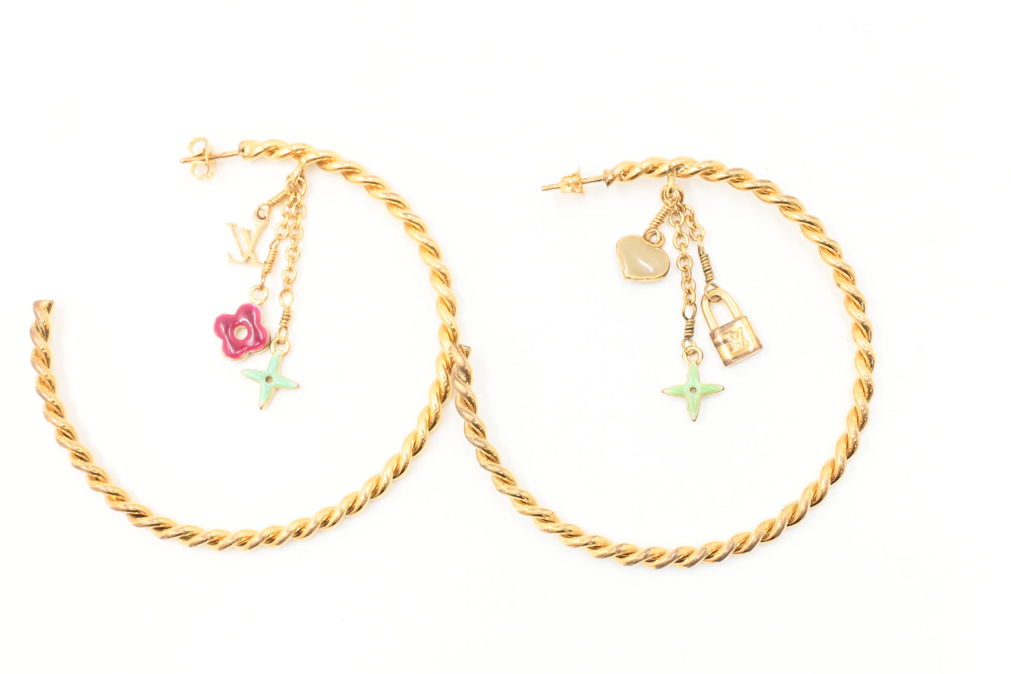 Louis Vuitton Sweet Monogram Hoop Earrings