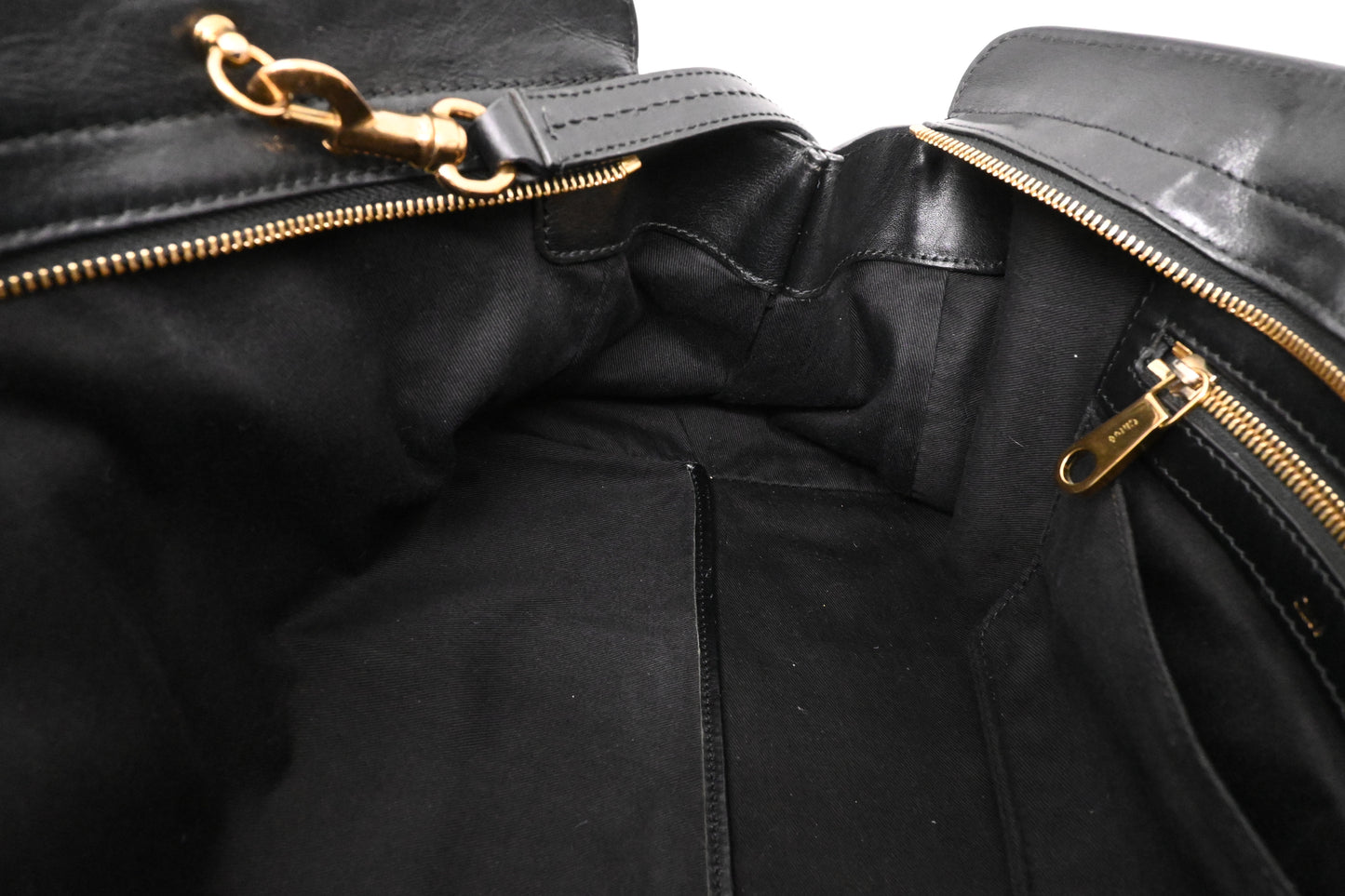 Chloe Alice Two Way Tote Bag in Cream and Black Leather