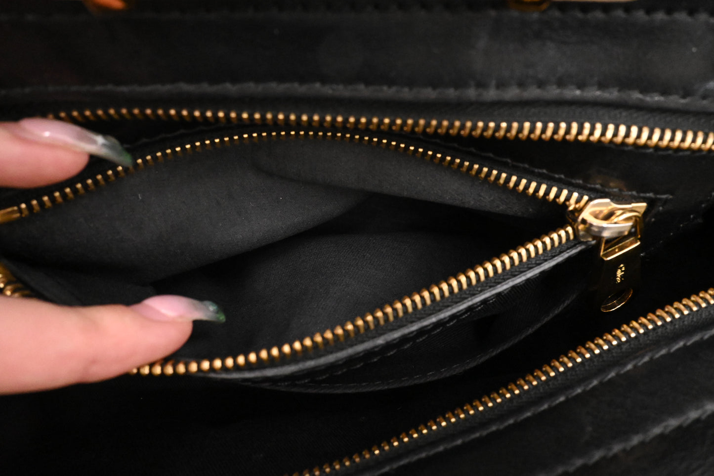 Chloe Alice Two Way Tote Bag in Cream and Black Leather