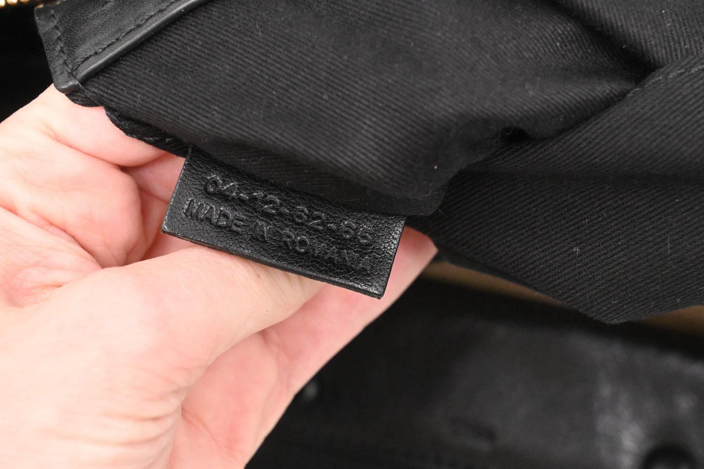 Chloe Alice Two Way Tote Bag in Cream and Black Leather