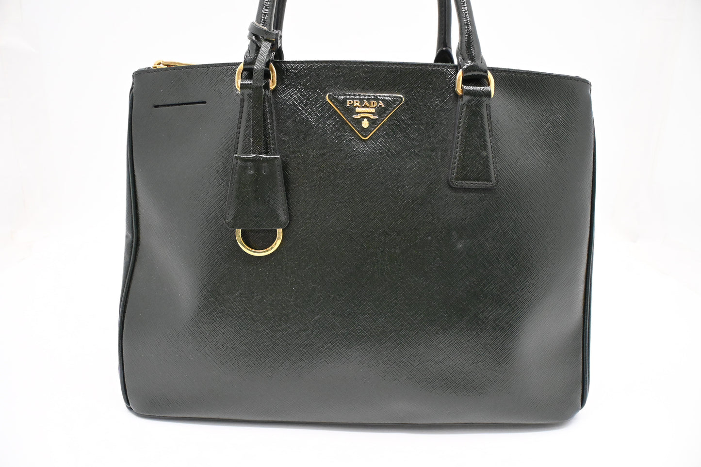 Prada Large Galleria in Dark Green Saffiano Leather