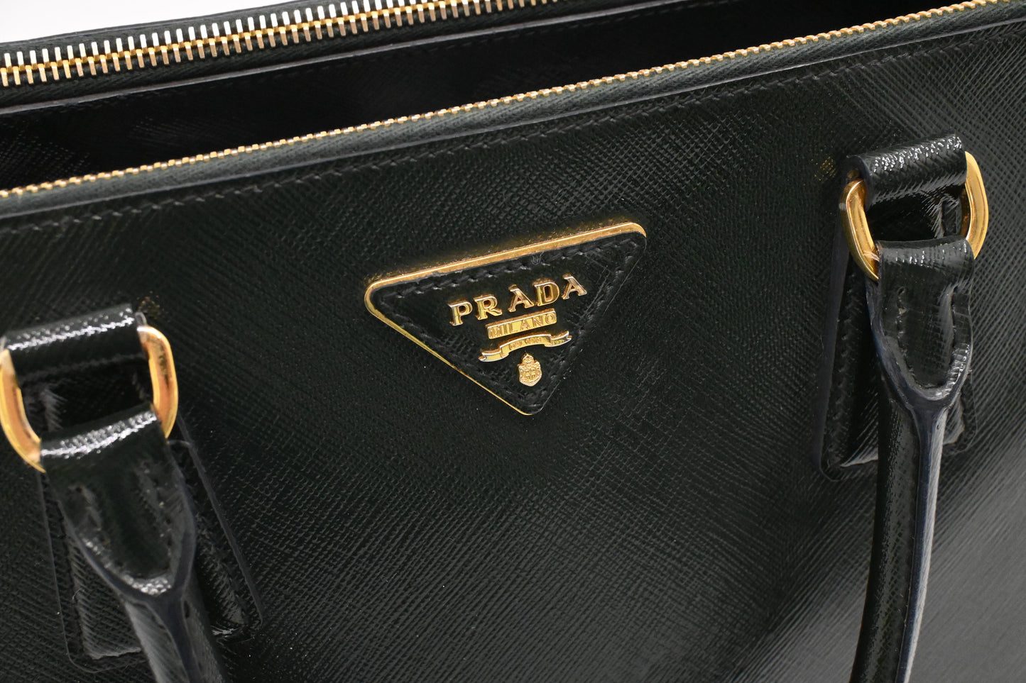 Prada Large Galleria in Dark Green Saffiano Leather