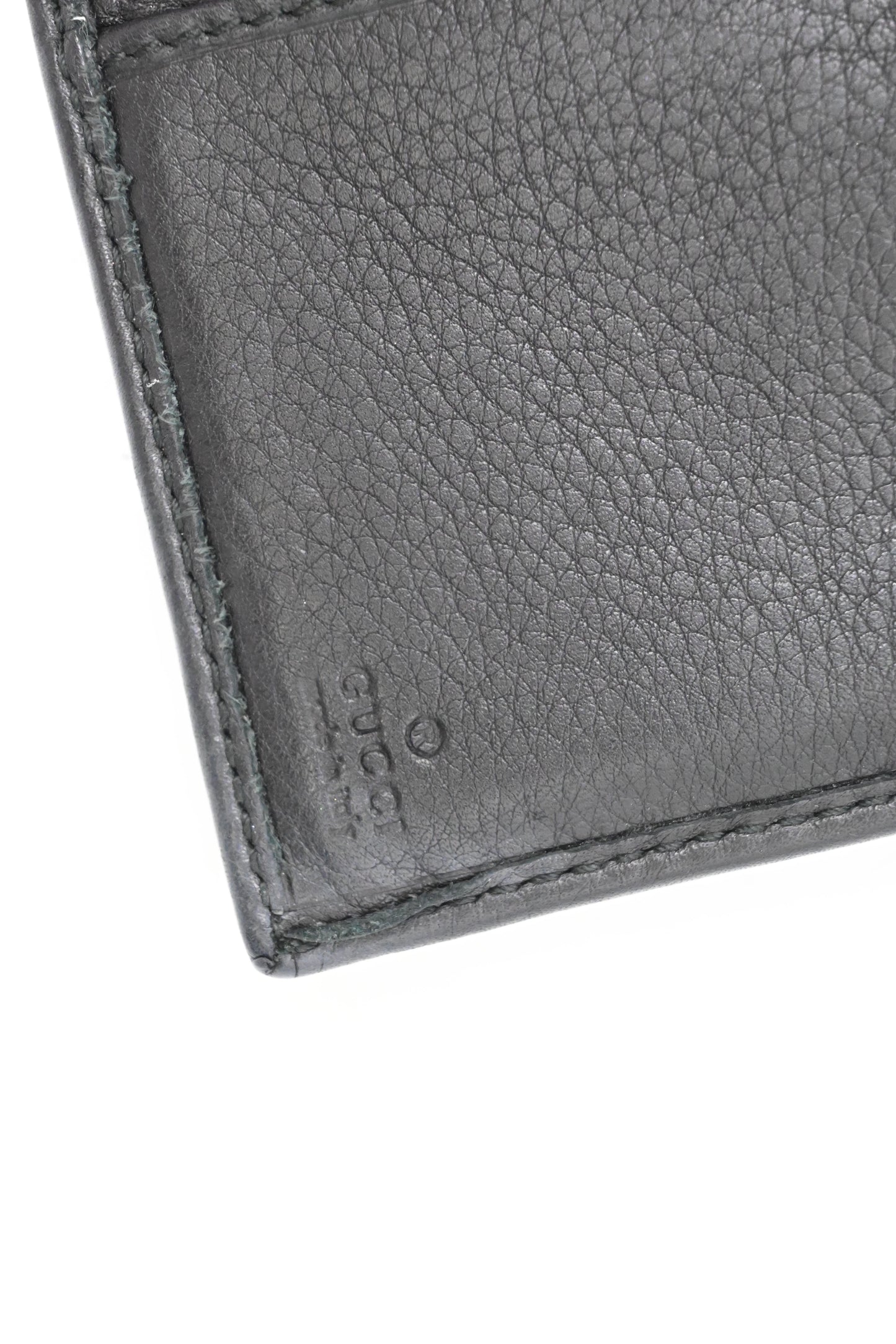 Gucci Bamboo Wallet in Navy Blue Leather