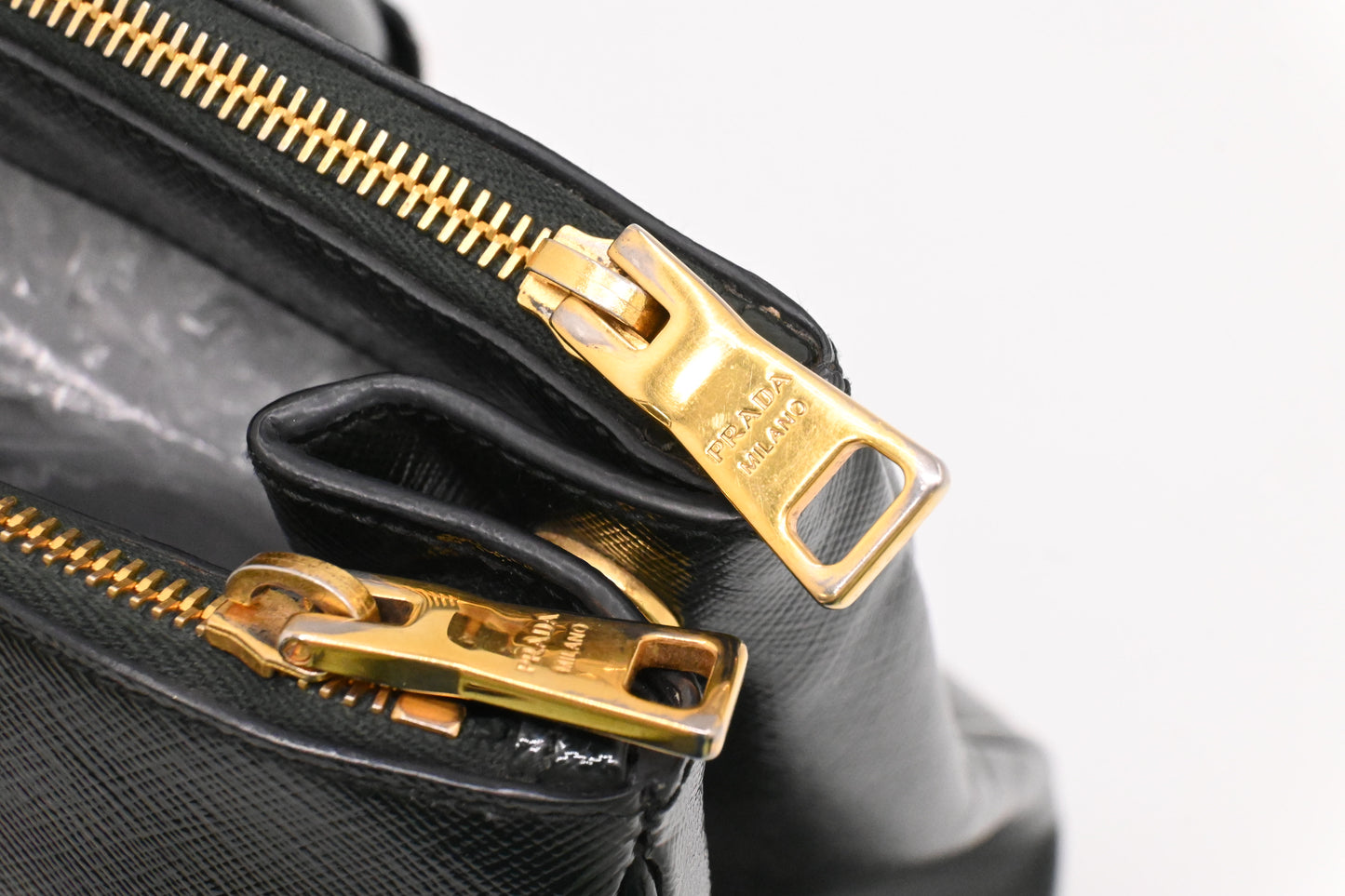 Prada Large Galleria in Dark Green Saffiano Leather