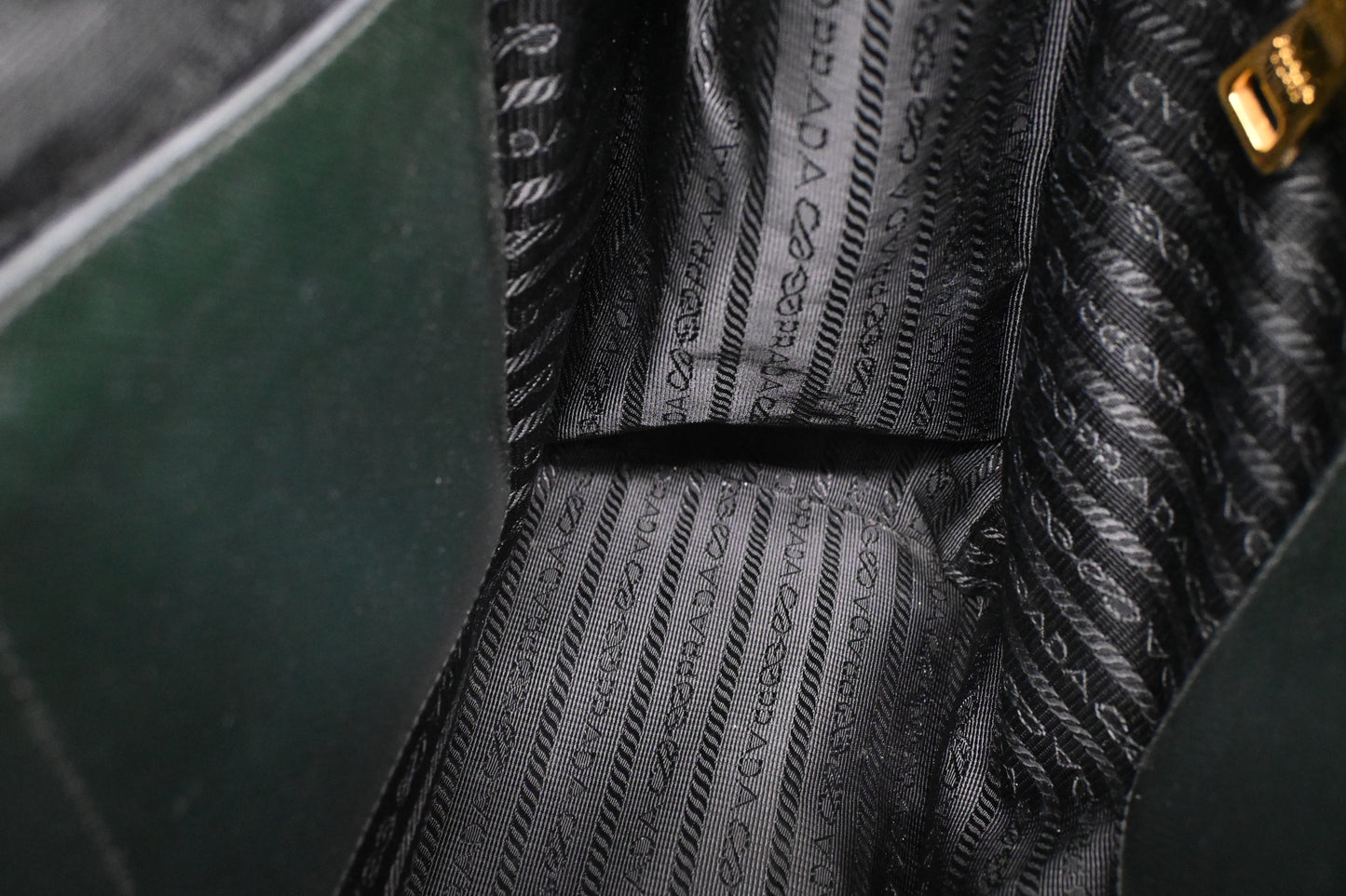 Prada Large Galleria in Dark Green Saffiano Leather