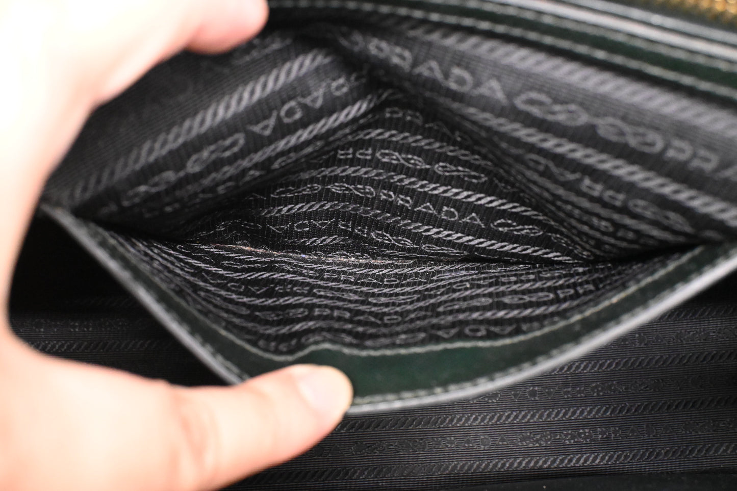 Prada Large Galleria in Dark Green Saffiano Leather