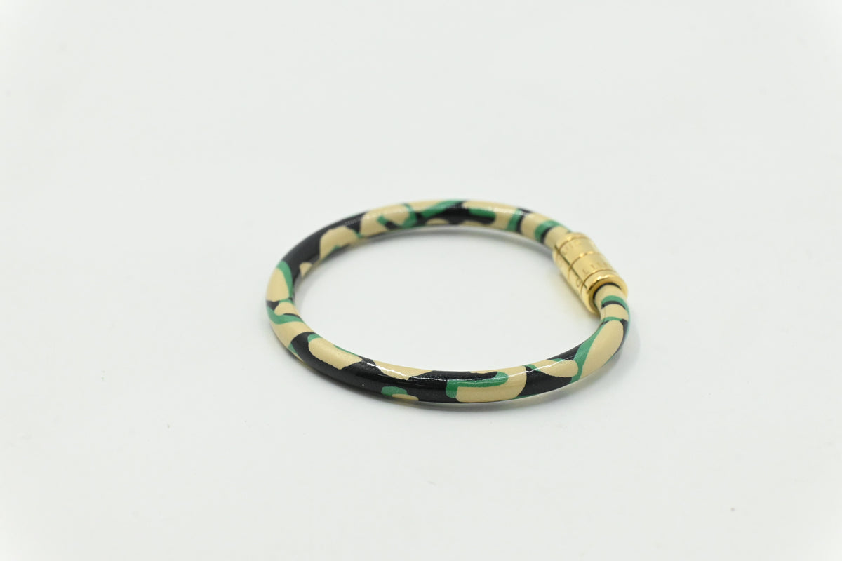Louis Vuitton x Stephen Sprouse Bracelet in Green Leopard Canvas