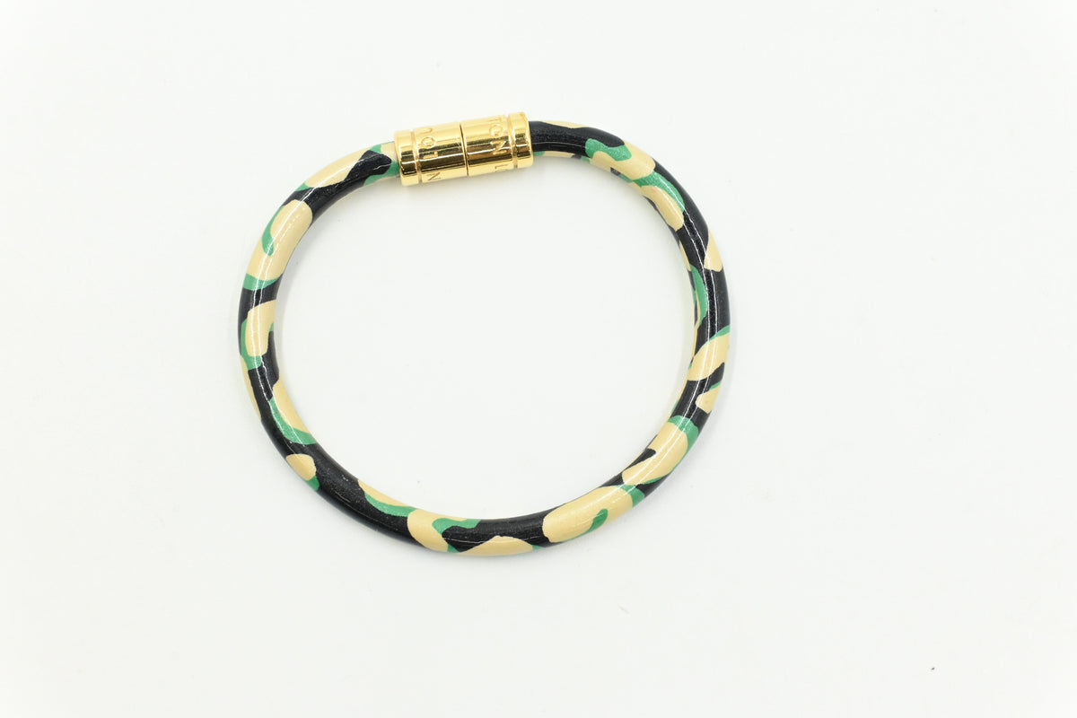 Louis Vuitton x Stephen Sprouse Bracelet in Green Leopard Canvas