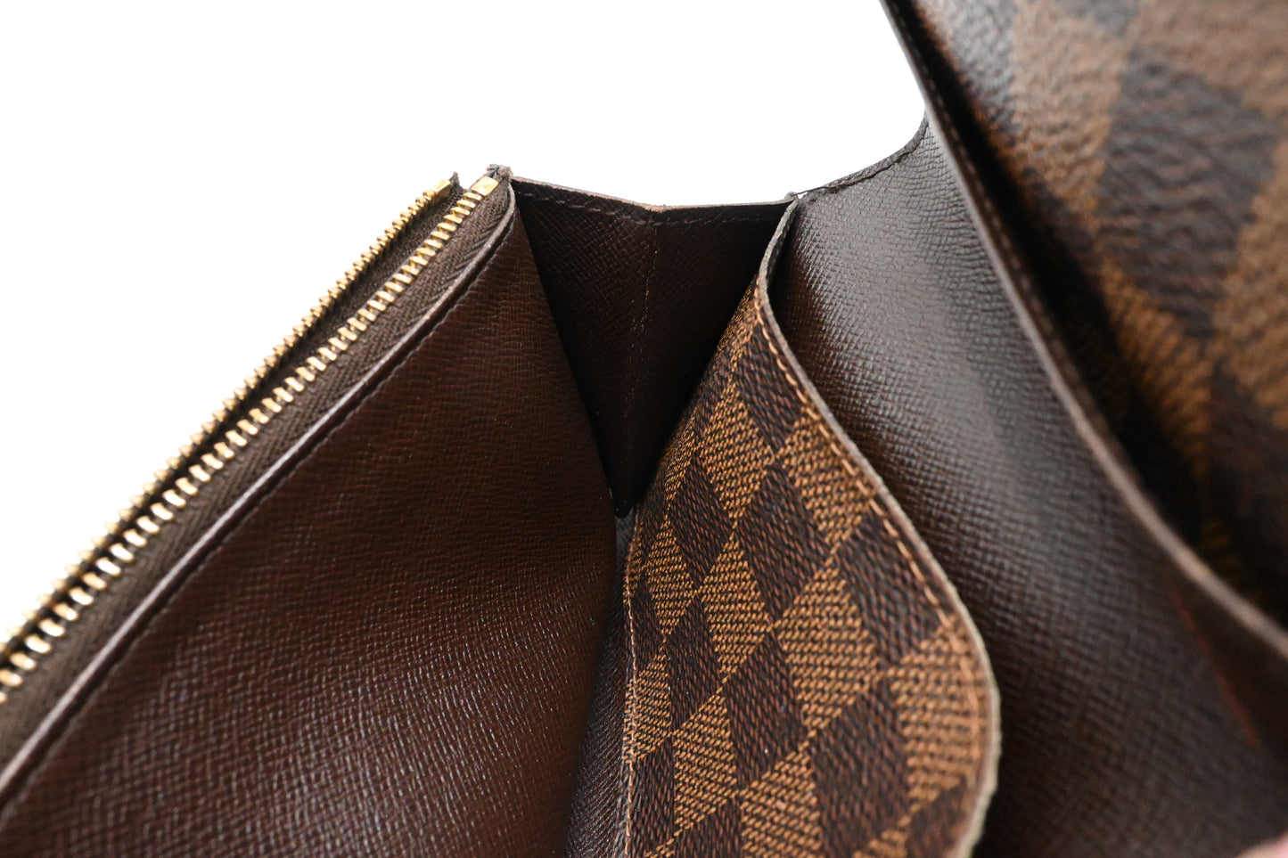 Louis Vuitton Emilie Wallet in Damier Ebene Canvas