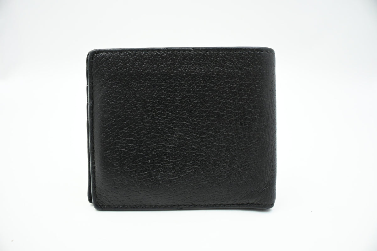 Gucci Bee Compact Wallet in Black Leather