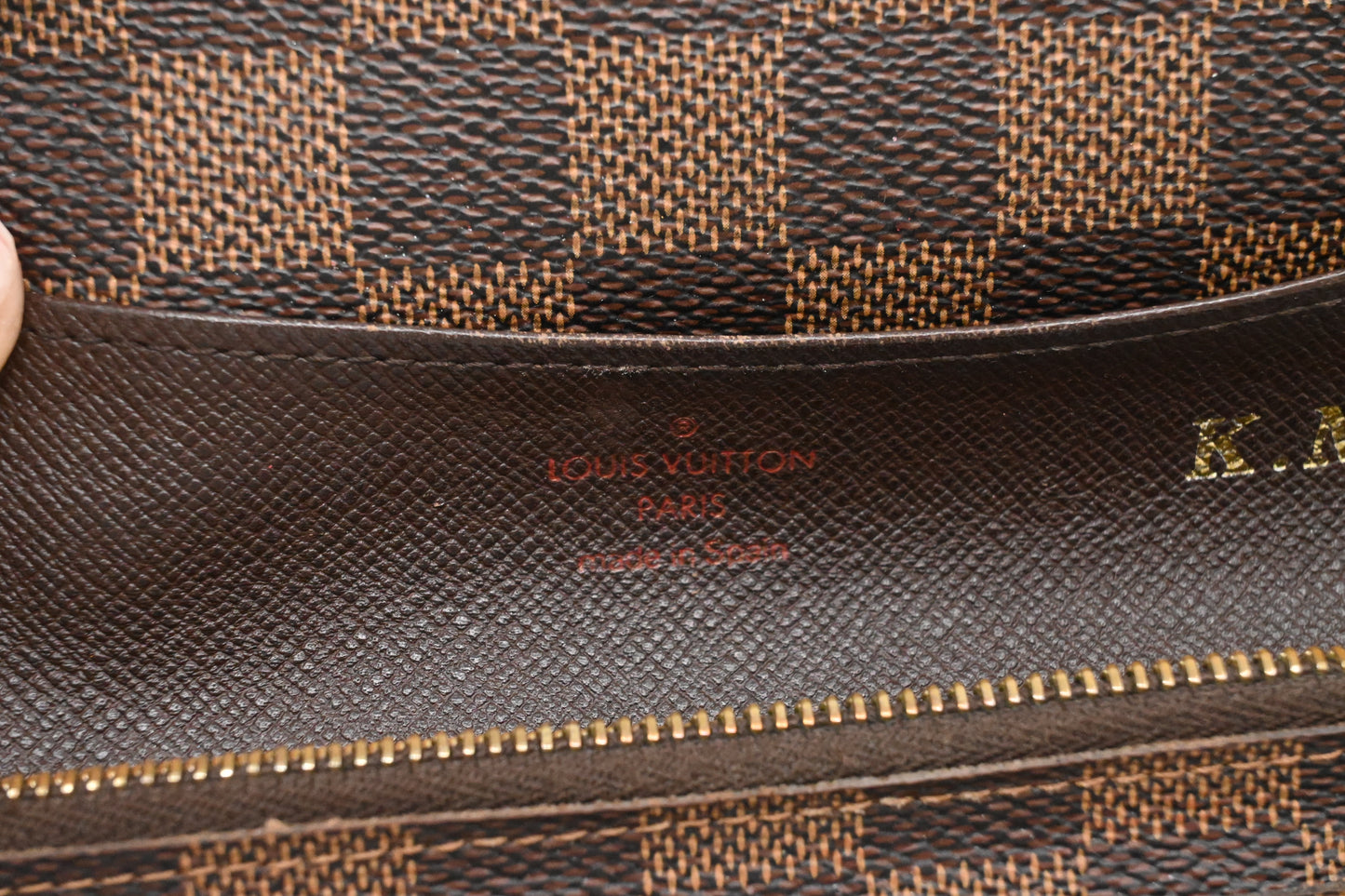 Louis Vuitton Emilie Wallet in Damier Ebene Canvas