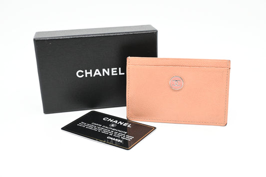 Chanel Card Holder in Pink Leather