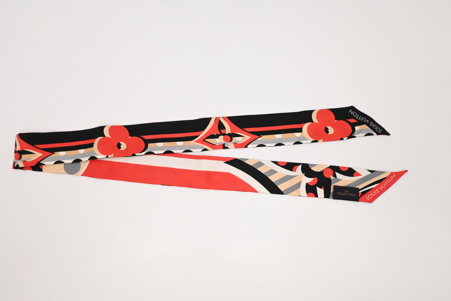 Louis Vuitton Bandeau BB Pop Monogram in Red and Black Silk