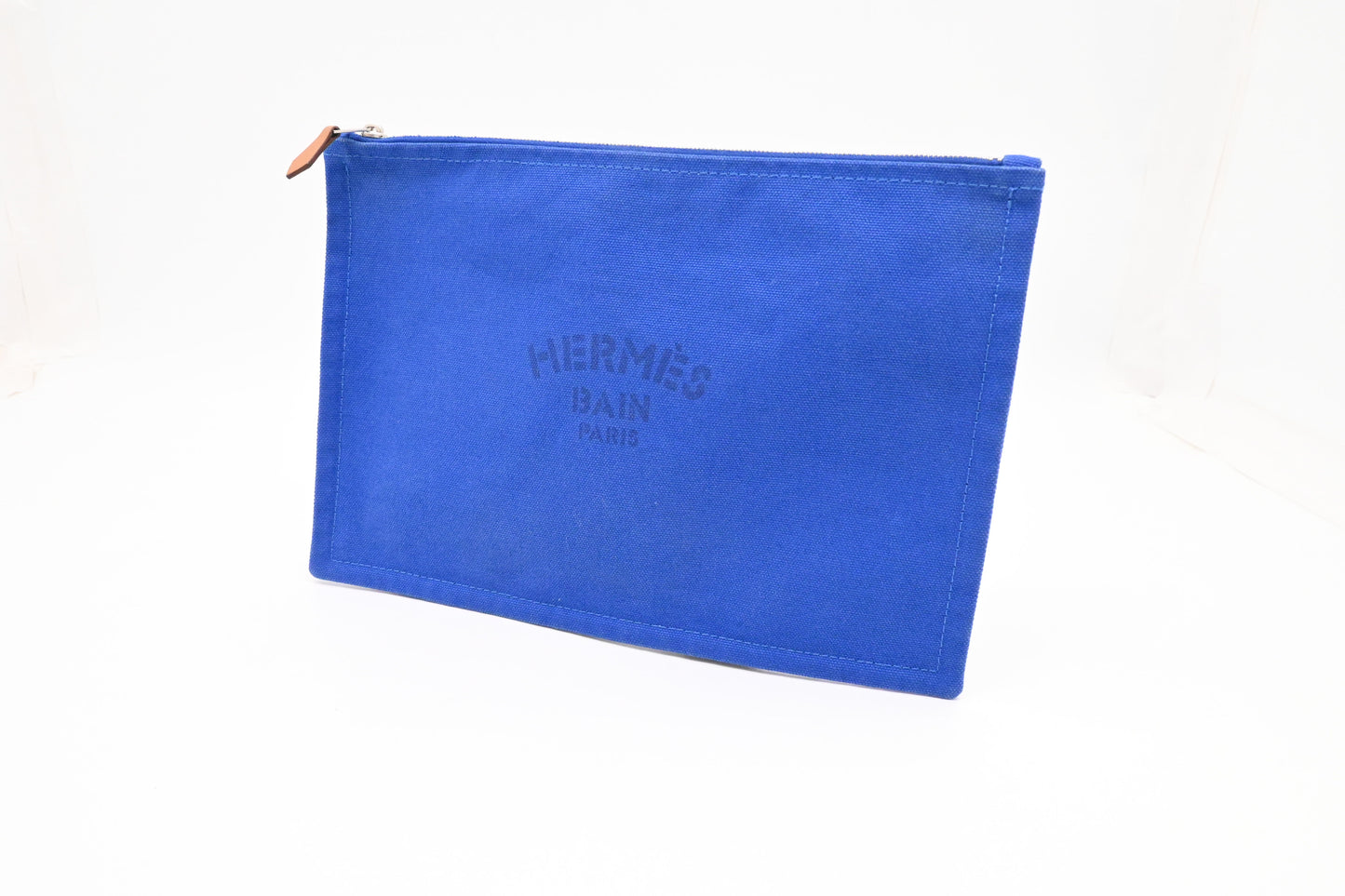 Hermes Yachting Pouch in Blue Canvas