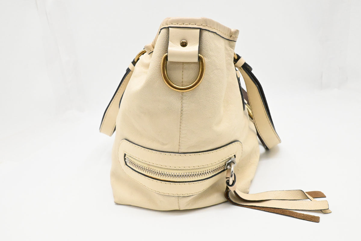 Chloe Kerala Shoulder Bag in Cream Leather
