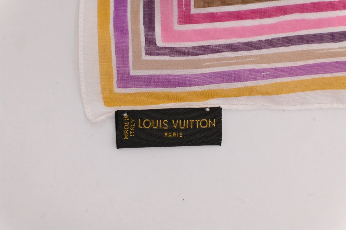 Louis Vuitton Scarf in White Multicolor Cotton