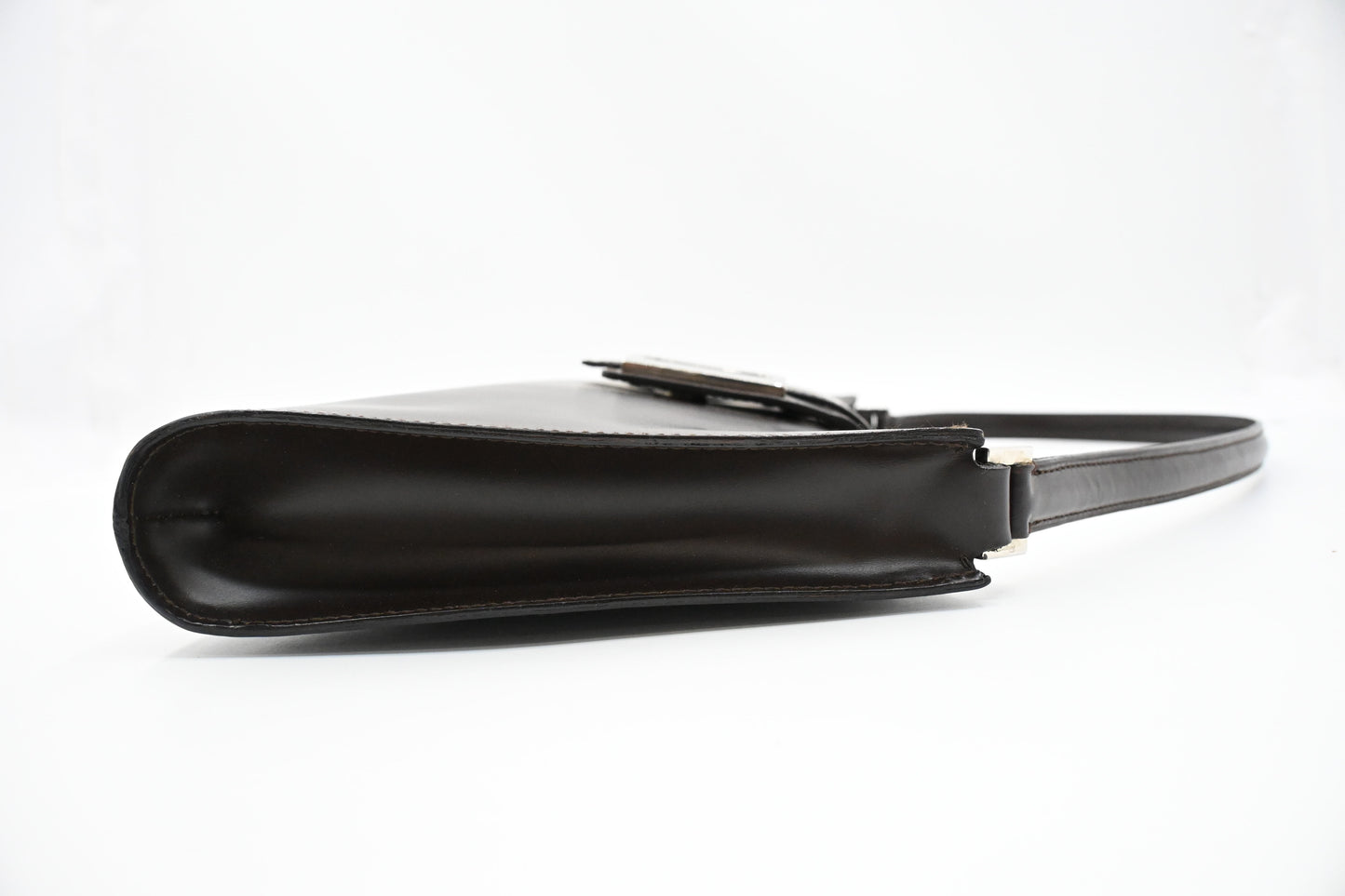 Ferragamo Shoulder Bag in Chocolate Brown Leather