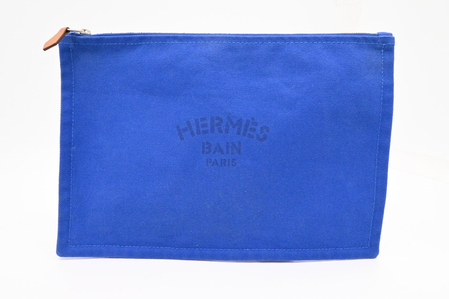 Hermes Yachting Pouch in Blue Canvas