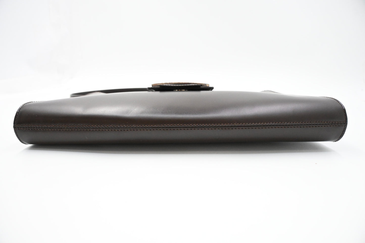 Ferragamo Shoulder Bag in Chocolate Brown Leather