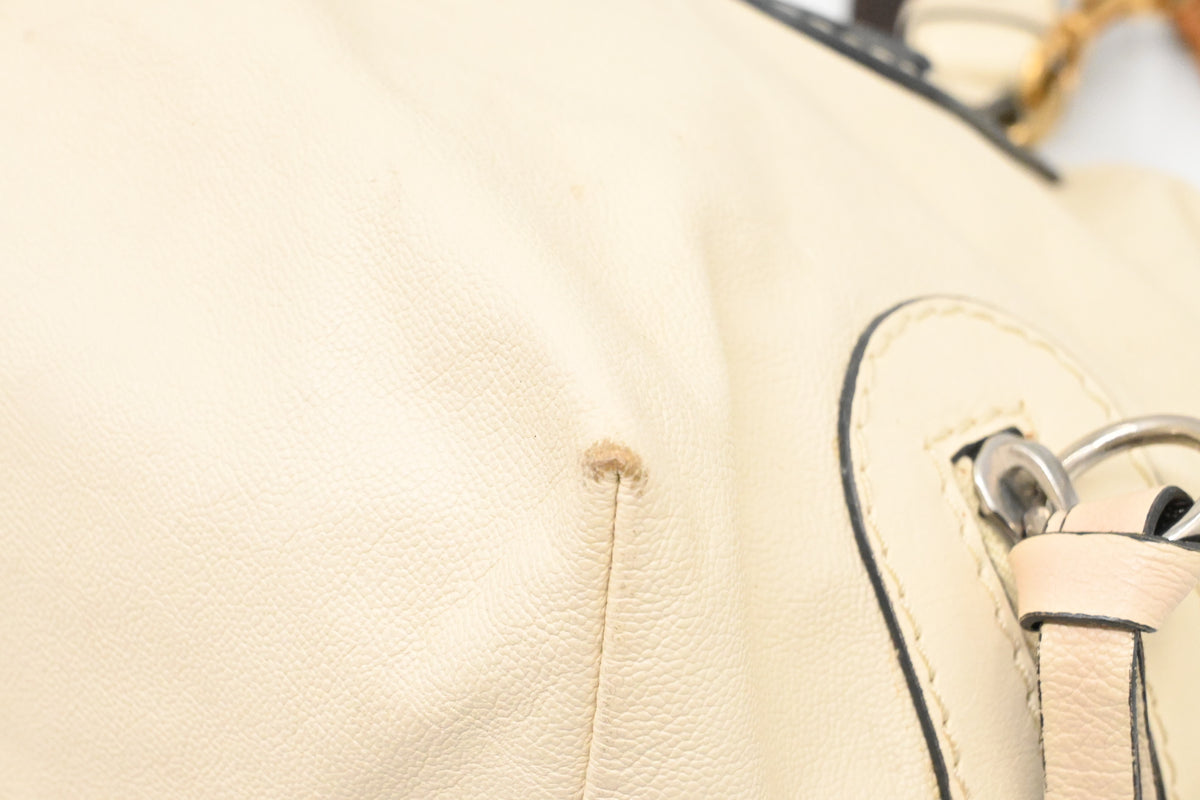 Chloe Kerala Shoulder Bag in Cream Leather