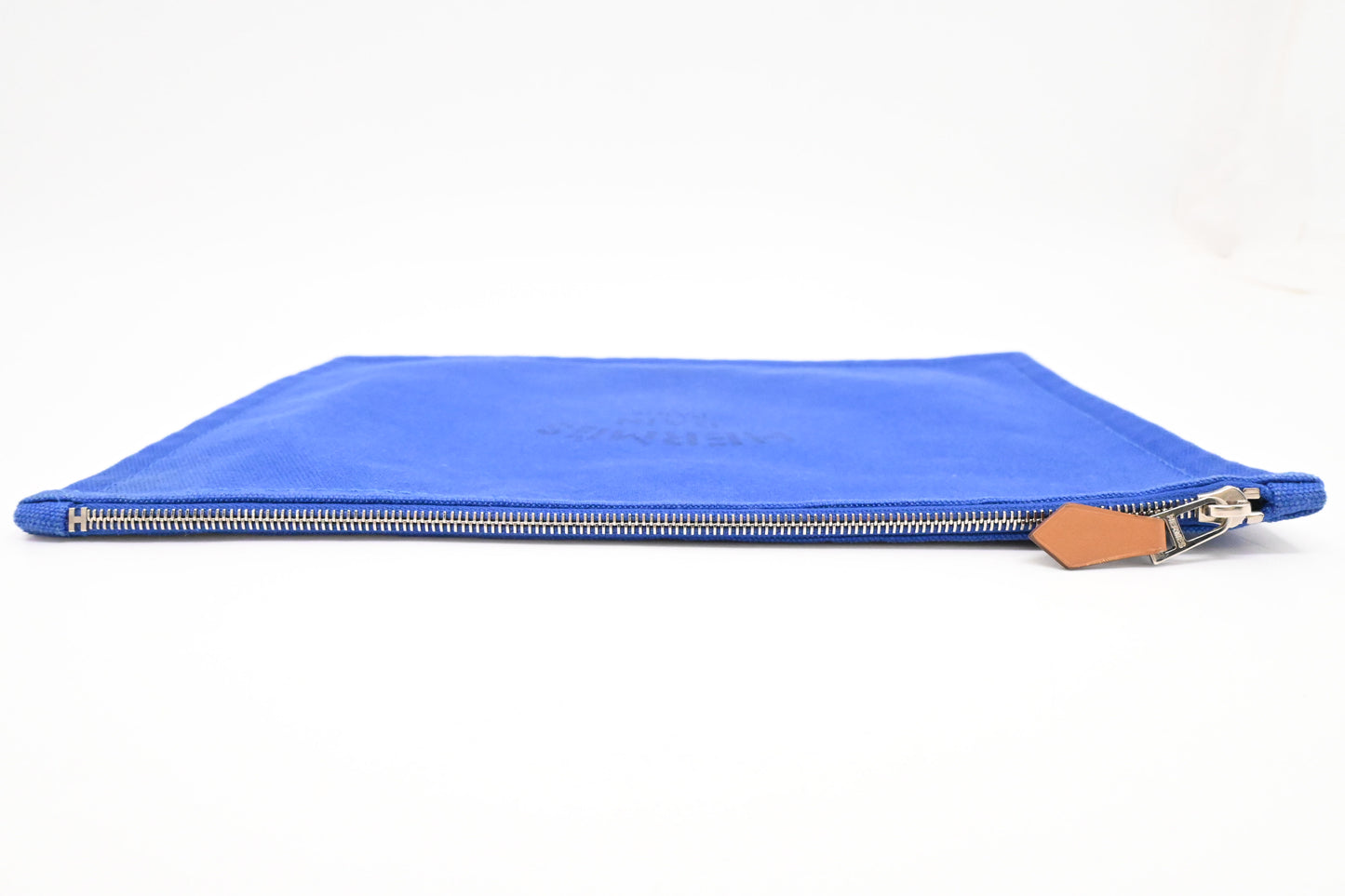 Hermes Yachting Pouch in Blue Canvas