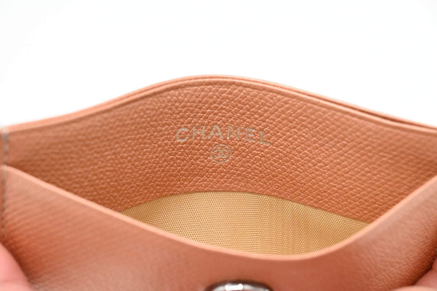 Chanel Card Holder in Pink Leather