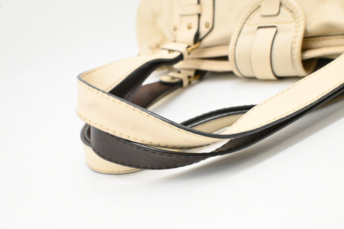 Chloe Kerala Shoulder Bag in Cream Leather