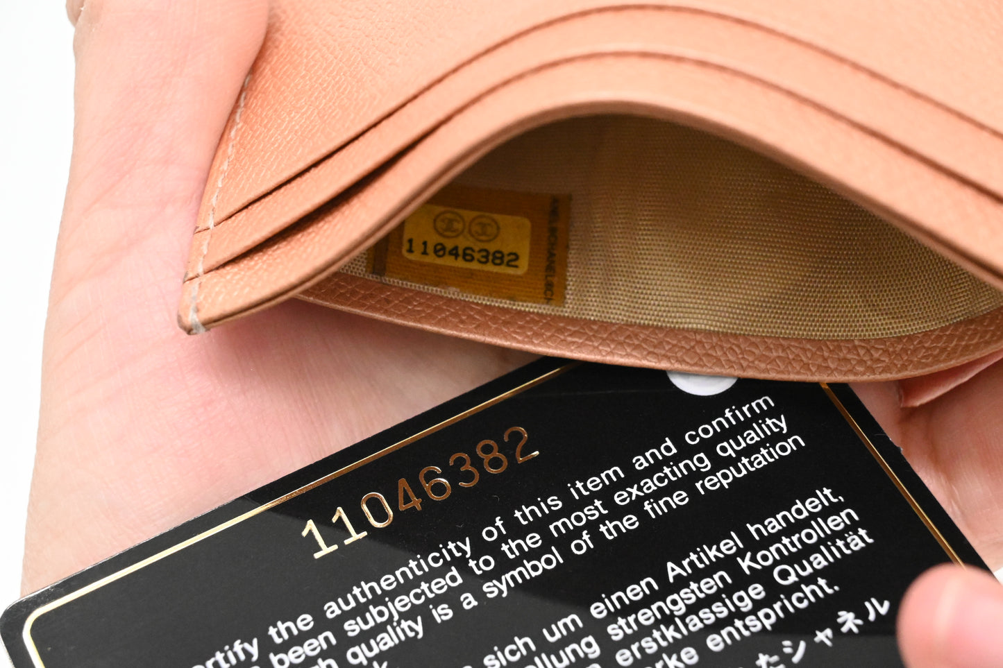 Chanel Card Holder in Pink Leather