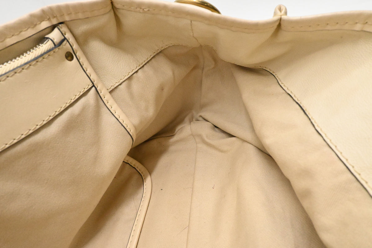Chloe Kerala Shoulder Bag in Cream Leather