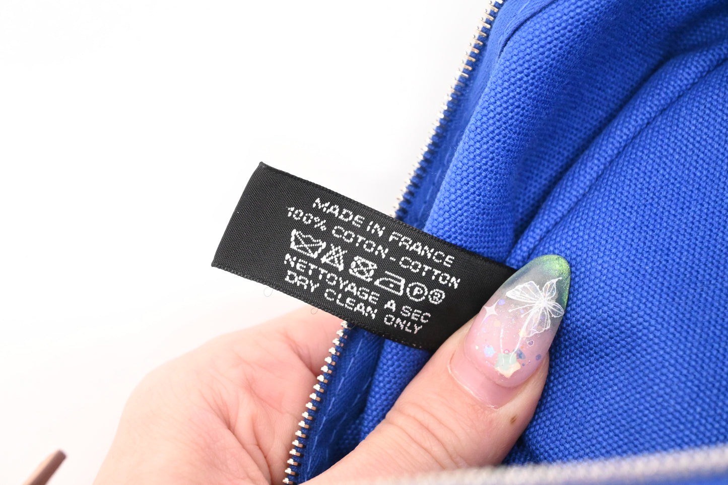 Hermes Yachting Pouch in Blue Canvas