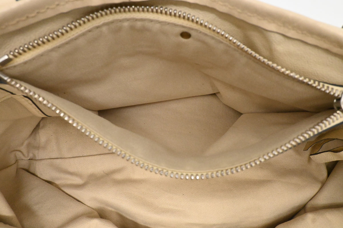 Chloe Kerala Shoulder Bag in Cream Leather