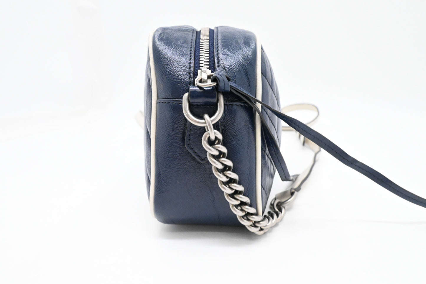 Gucci Marmont Crossbody in Navy Blue Leather