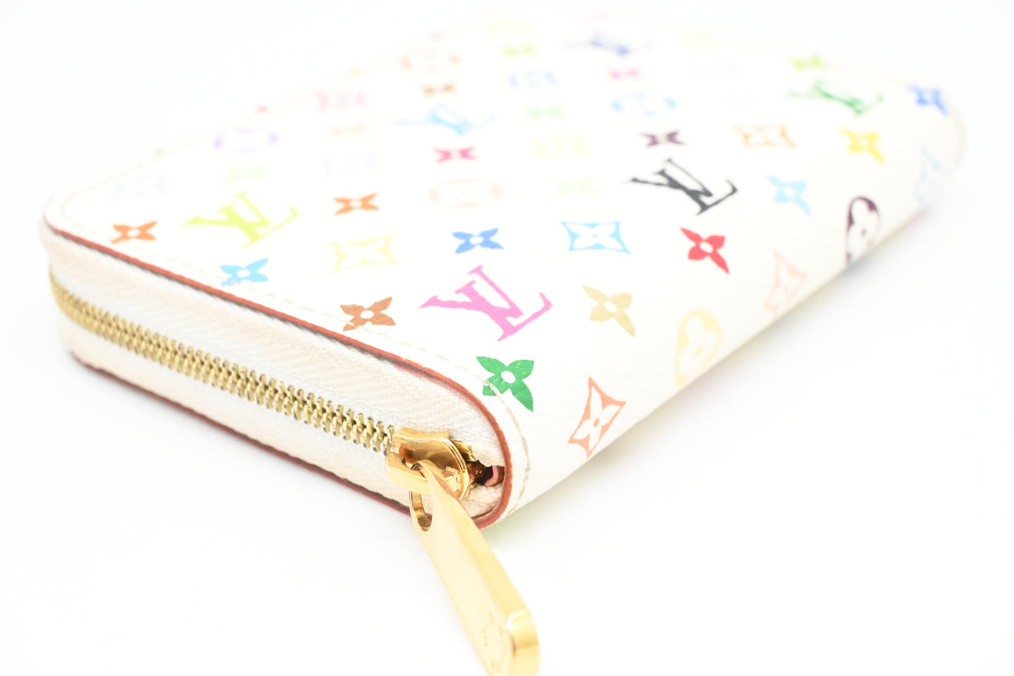Louis Vuitton Zippy Coin Case in White Multicolor Canvas