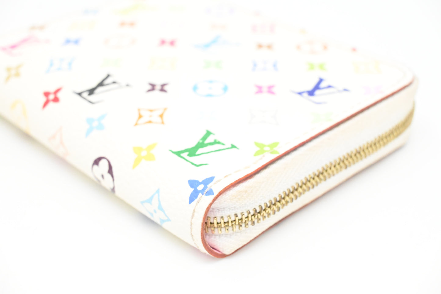 Louis Vuitton Zippy Coin Case in White Multicolor Canvas
