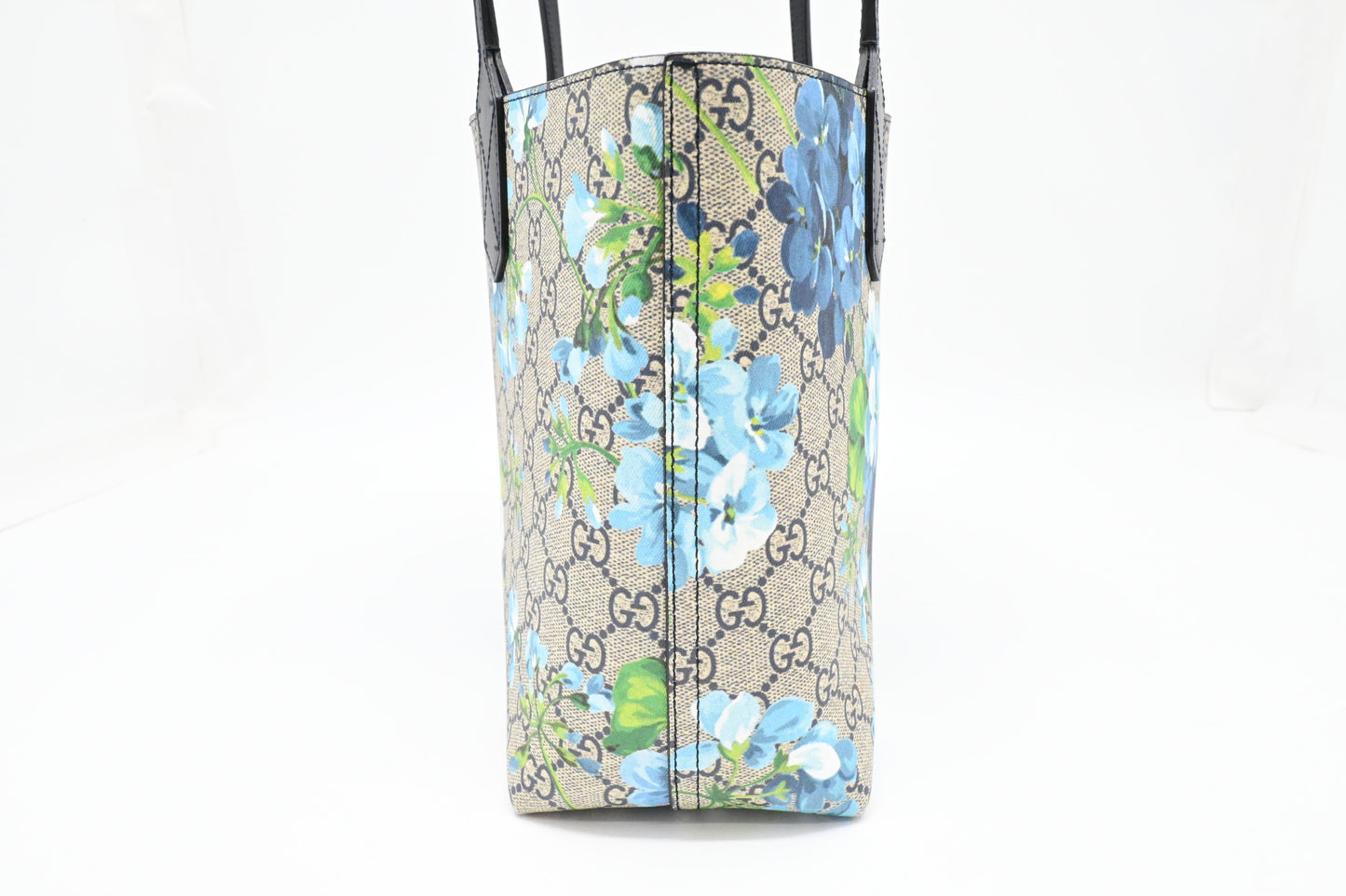 Gucci Small Tote in Blue Blooms GG Supreme Canvas