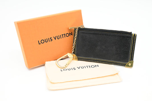 Louis Vuitton Pochette Cles in Black Suhali Leather