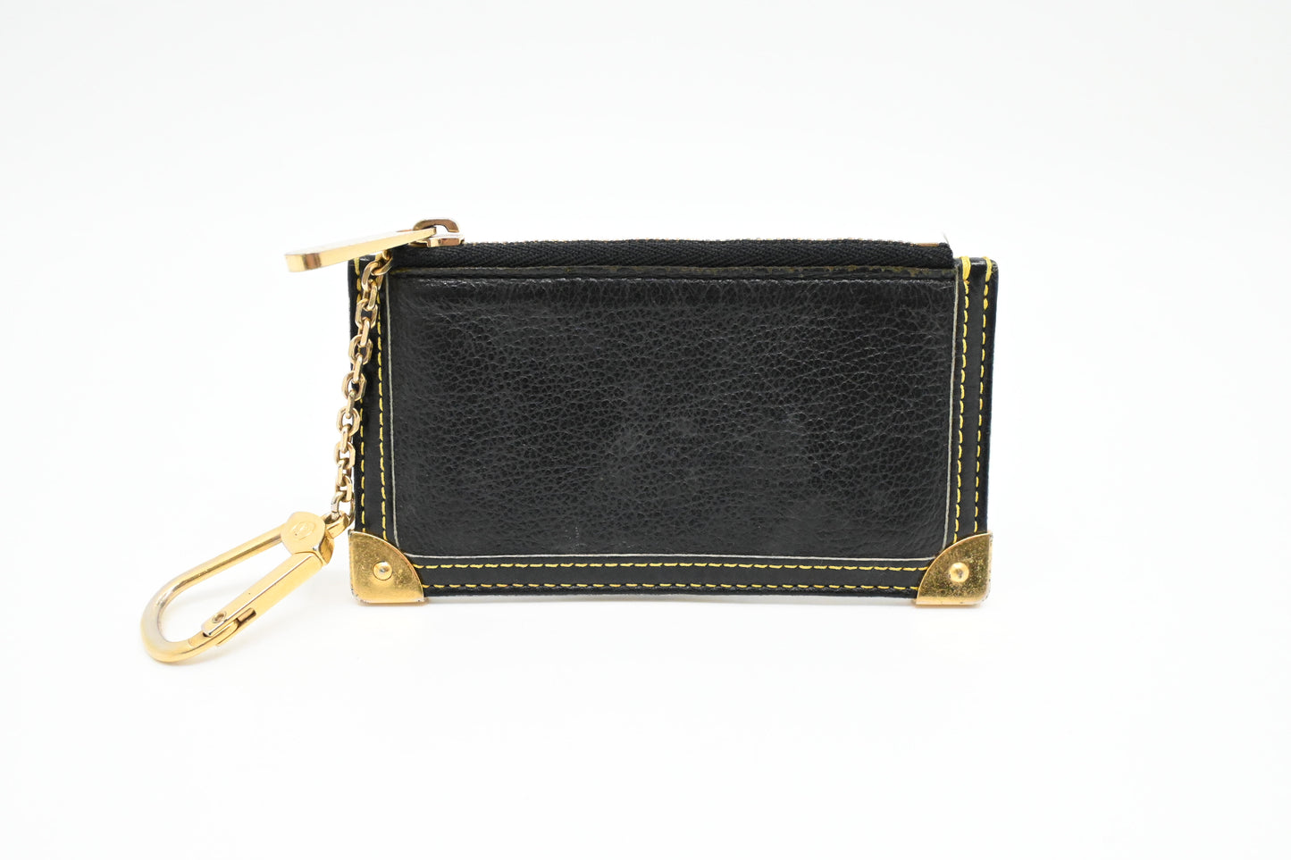 Louis Vuitton Pochette Cles in Black Suhali Leather