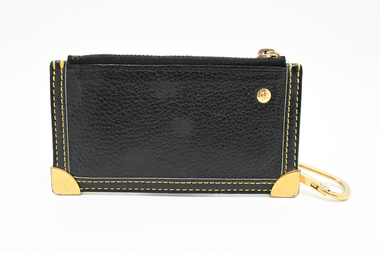 Louis Vuitton Pochette Cles in Black Suhali Leather