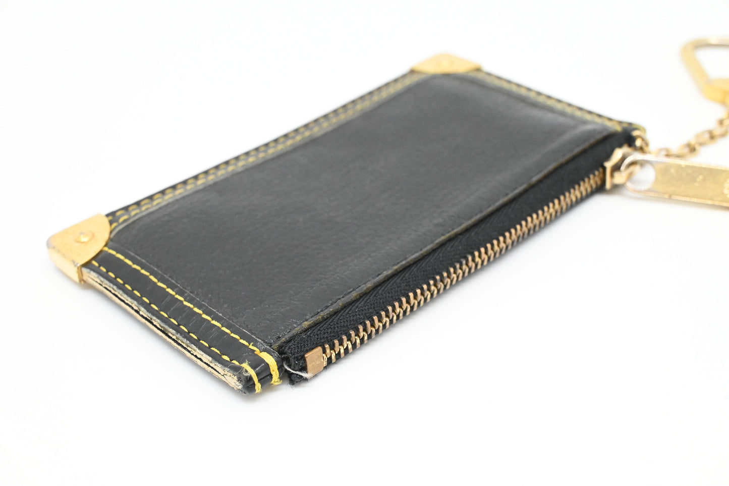 Louis Vuitton Pochette Cles in Black Suhali Leather