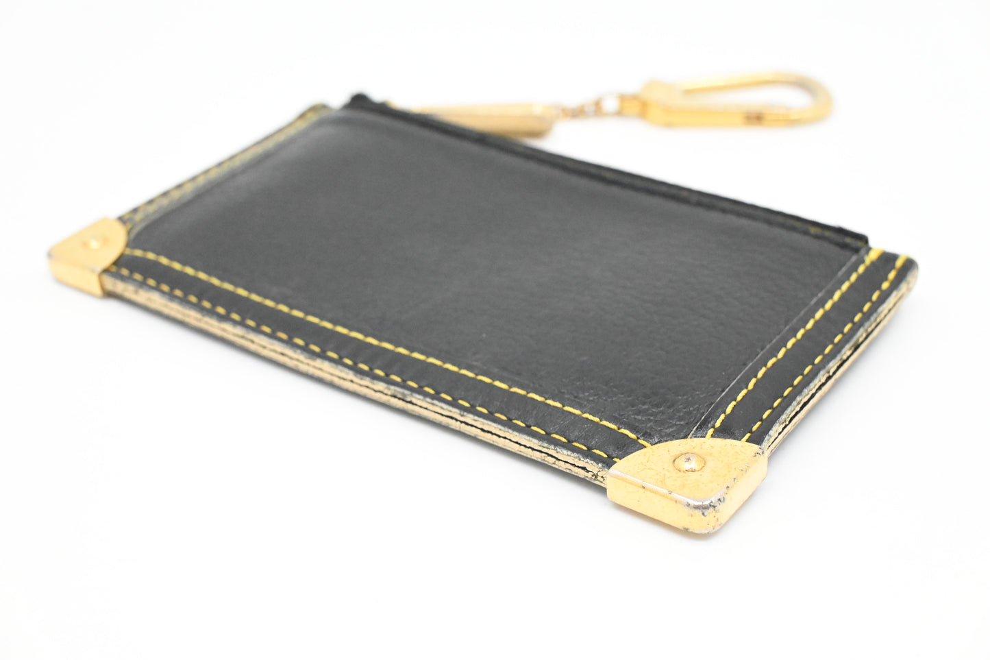 Louis Vuitton Pochette Cles in Black Suhali Leather