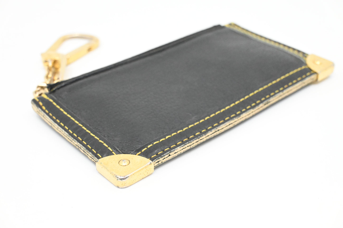 Louis Vuitton Pochette Cles in Black Suhali Leather