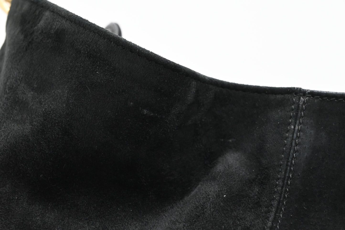 Gucci Bamboo Hobo Bag in Black Suede