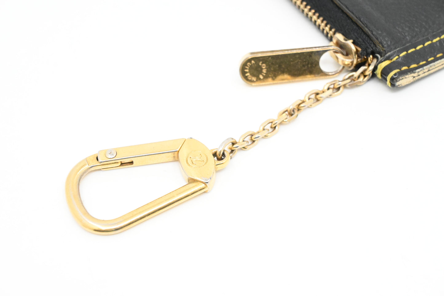 Louis Vuitton Pochette Cles in Black Suhali Leather