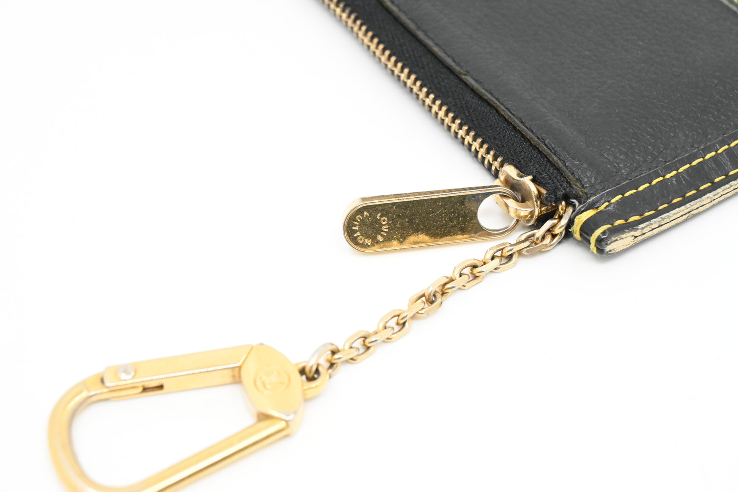 Louis Vuitton Pochette Cles in Black Suhali Leather