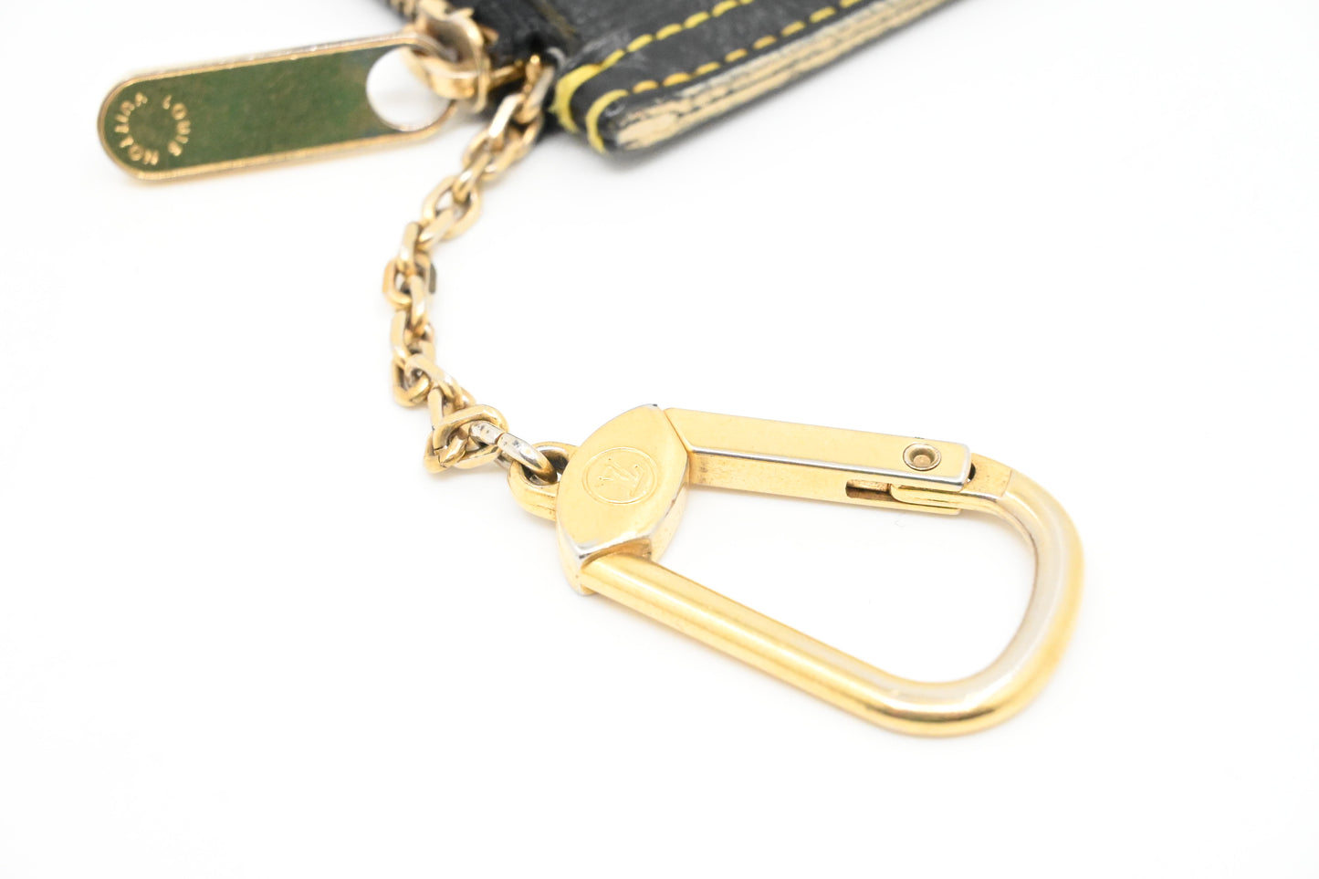 Louis Vuitton Pochette Cles in Black Suhali Leather