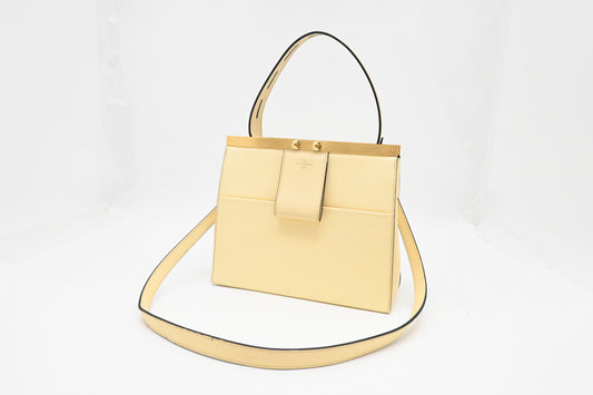 Louis Vuitton City Frame in Banane Taiga Leather