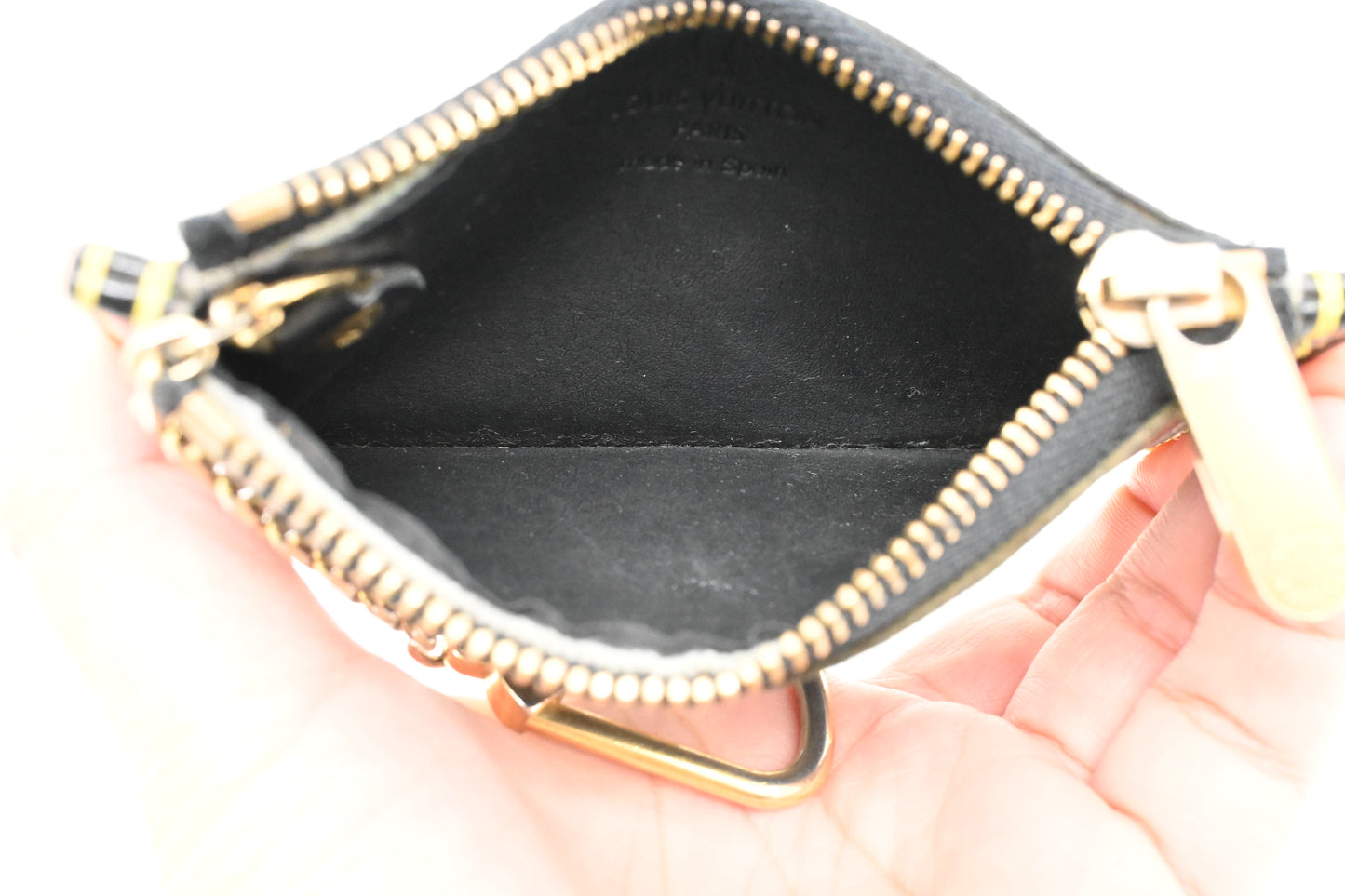 Louis Vuitton Pochette Cles in Black Suhali Leather